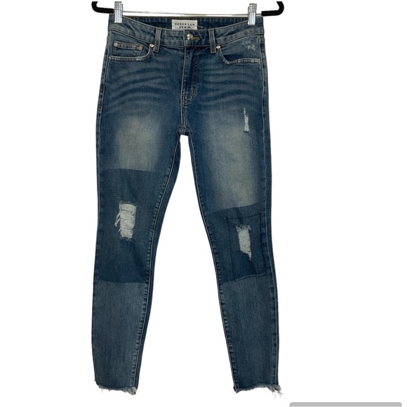 Derek Lam Devi Midrise Skinny Jeans Distress - Picture 1 of 15